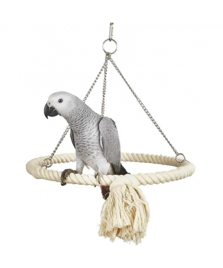 Parrot-Supplies Hanging Rope Ring Swing Large Parrot Toy